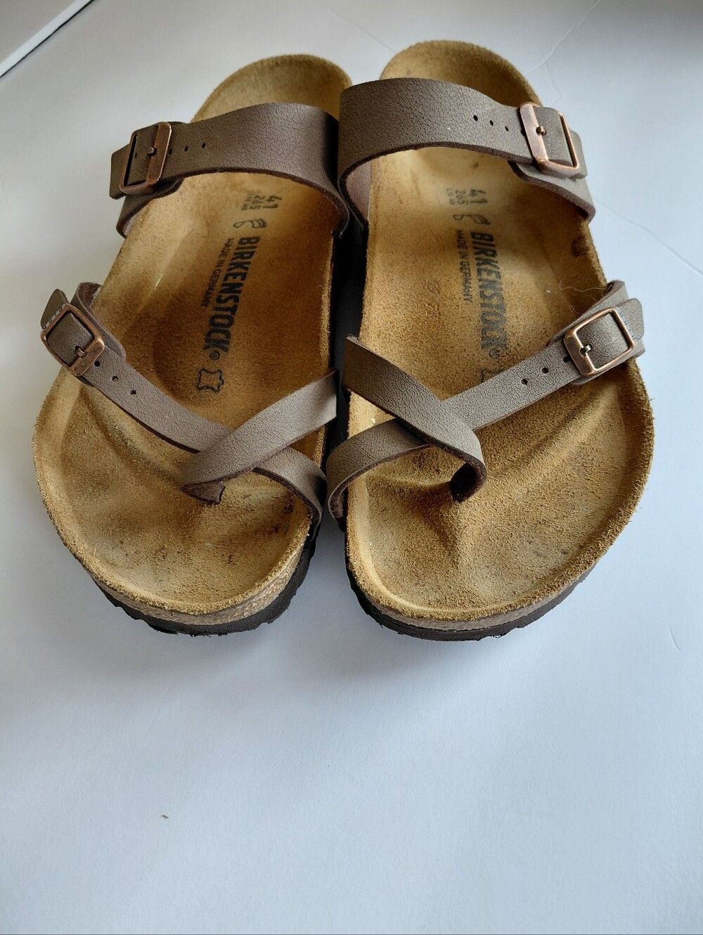 Birkenstocks- Women's 10 Mocha Mayari Birko-Flor Thong Sandal With Toe Loop. - Picture 12 of 13